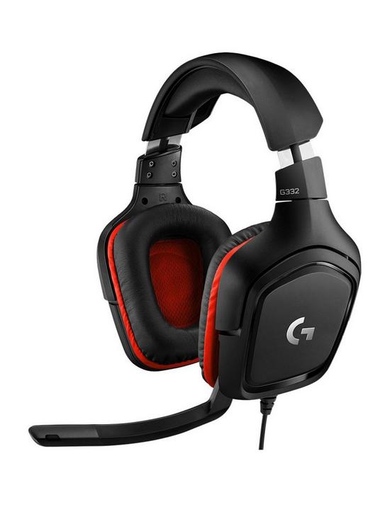 front image of logitech-g332-gaming-headset