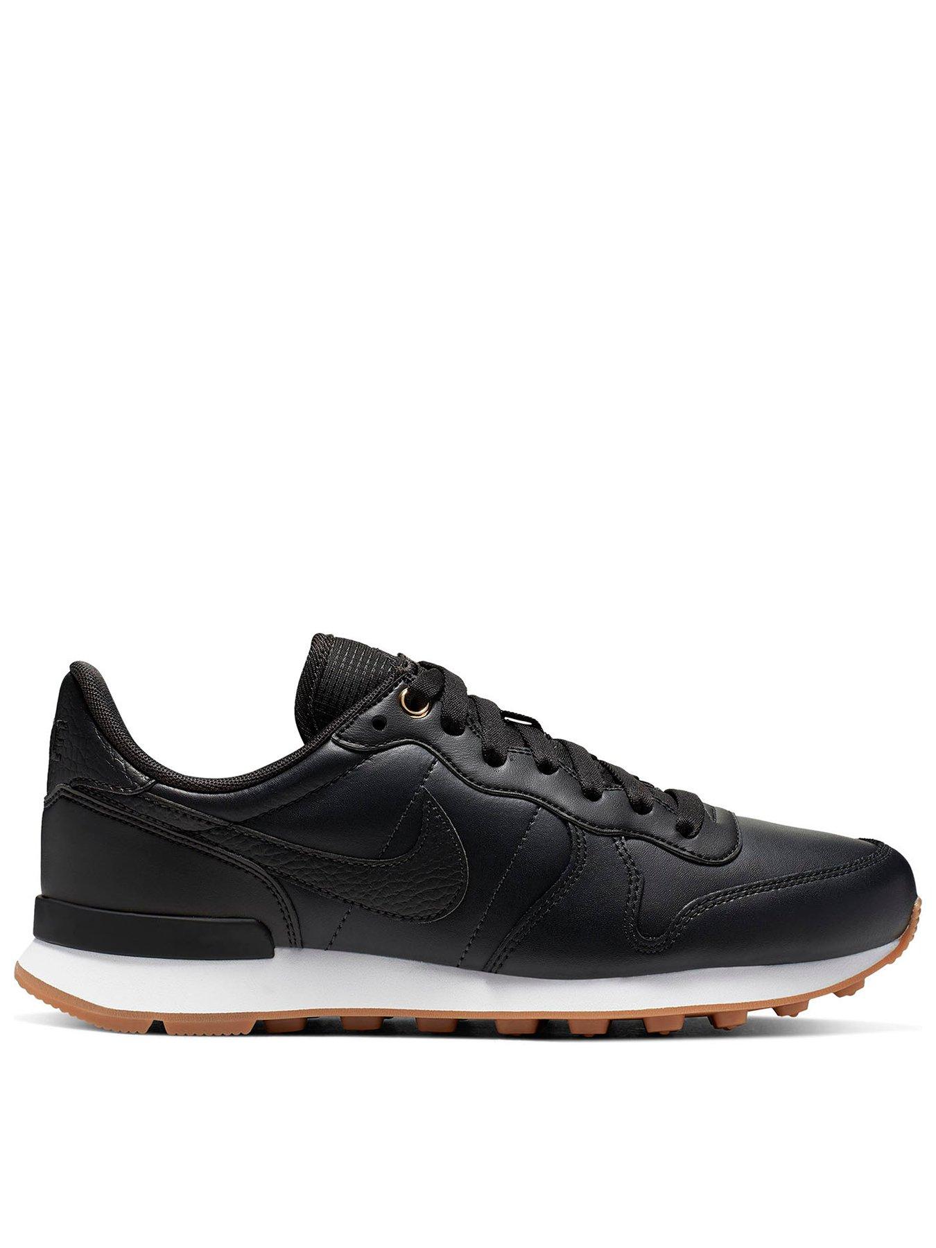 nike internationalist black leather