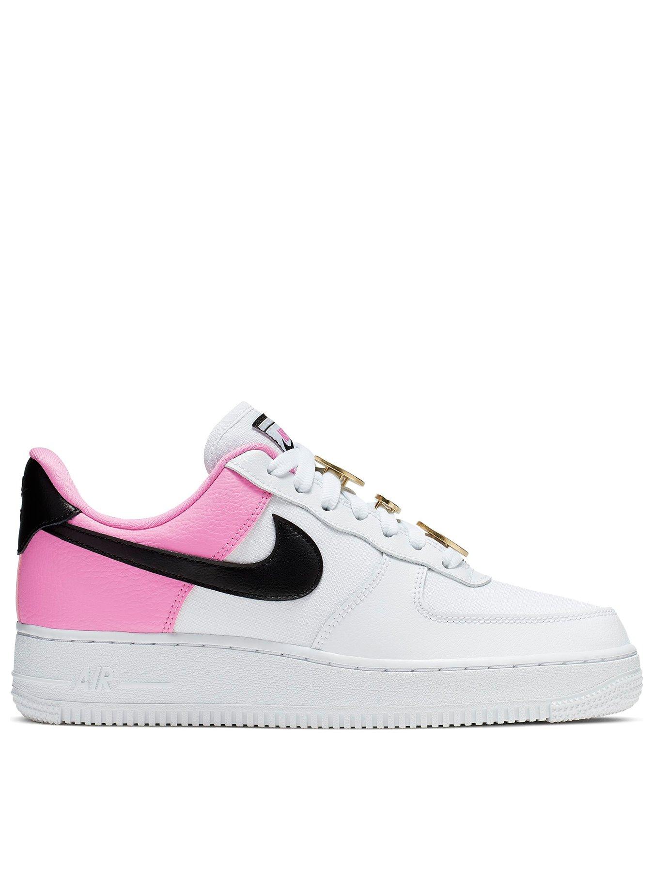 white and pink air force 1