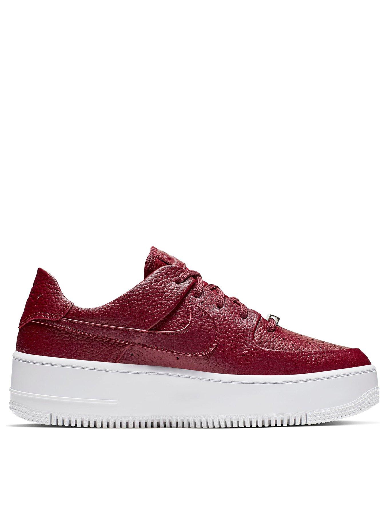 nike air force 1 mens burgundy