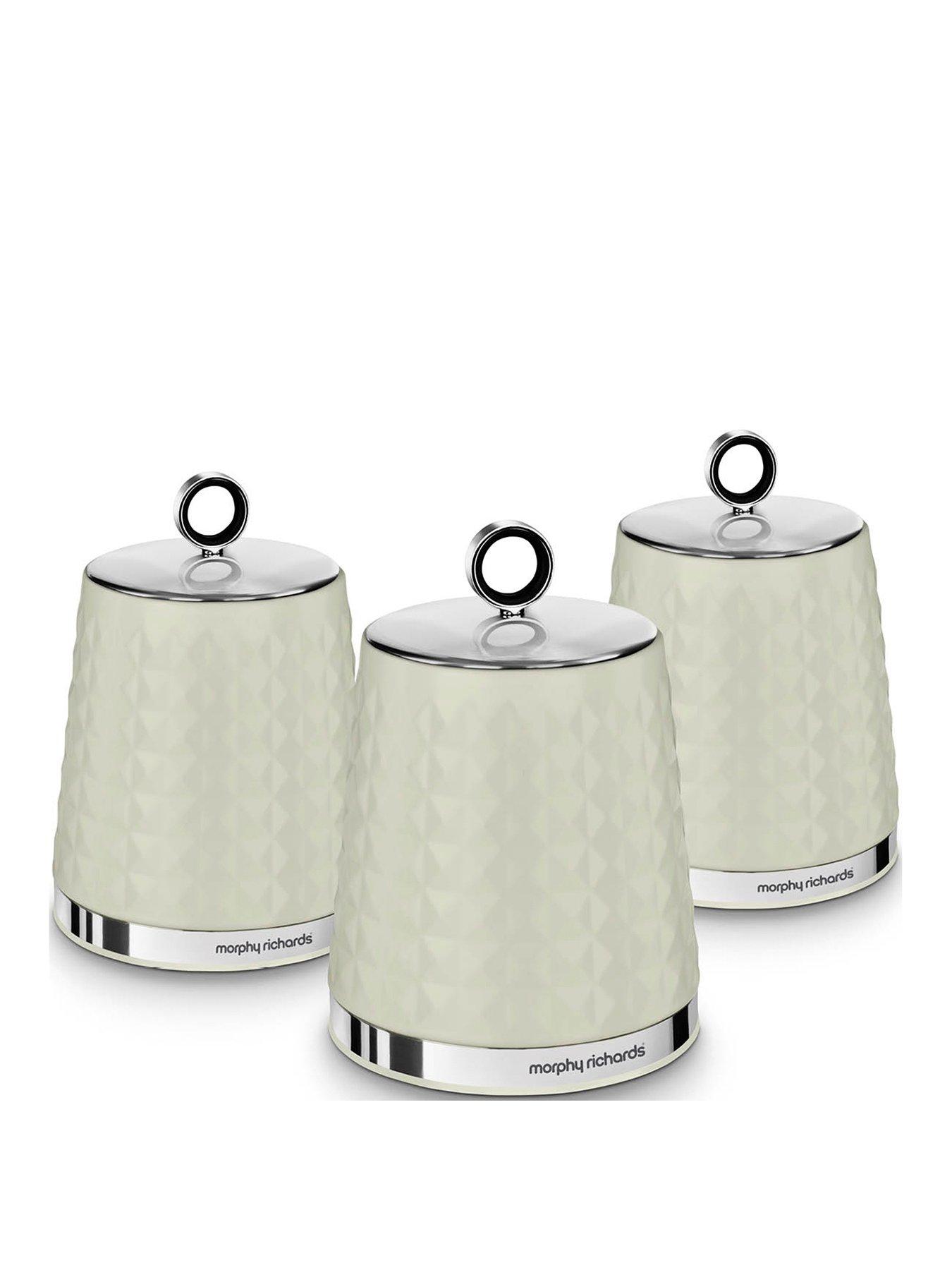 morphy richards dimensions tea coffee sugar canisters