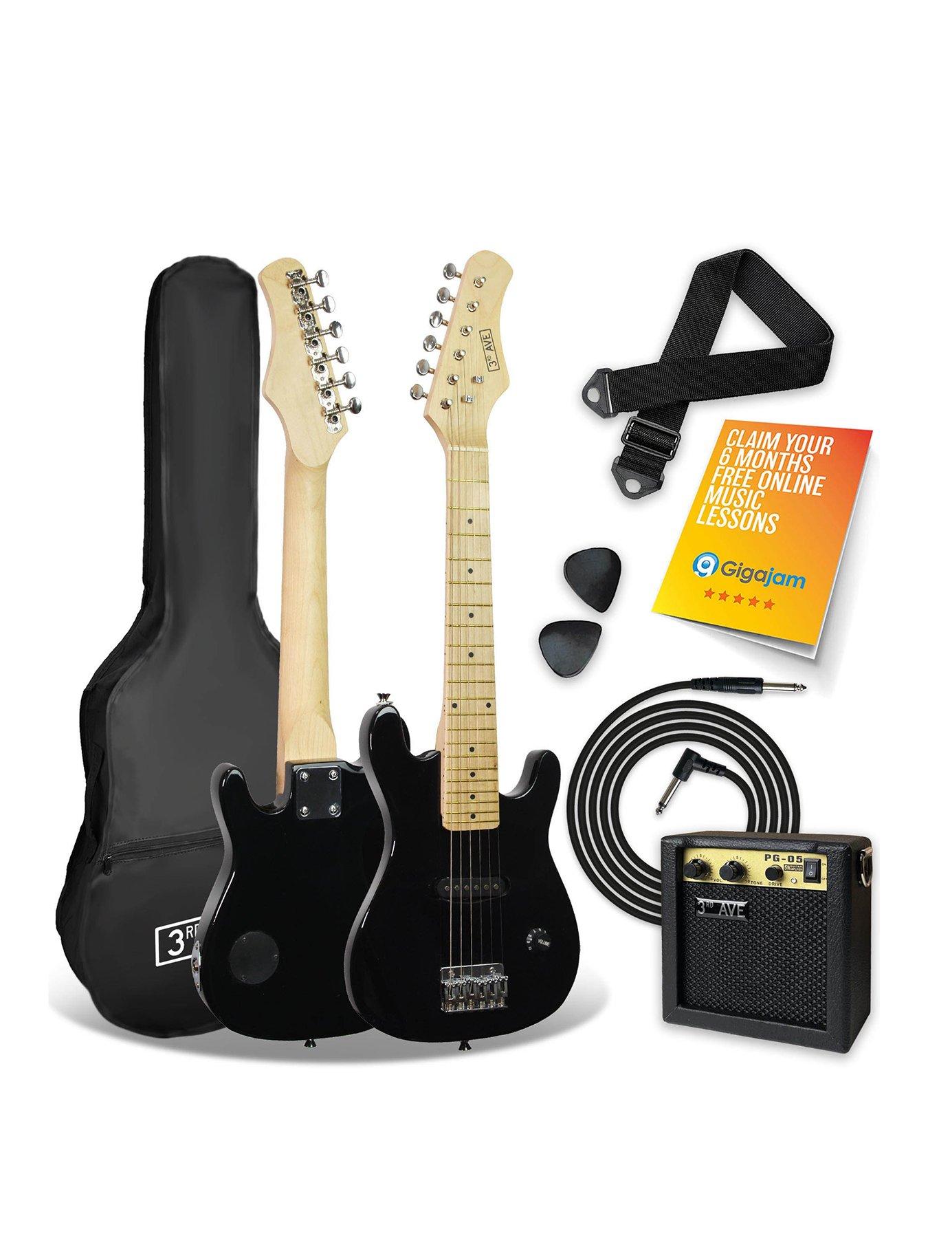 3rd-avenue-junior-electric-guitar-packnbspwith-free-online-music-lessons-black