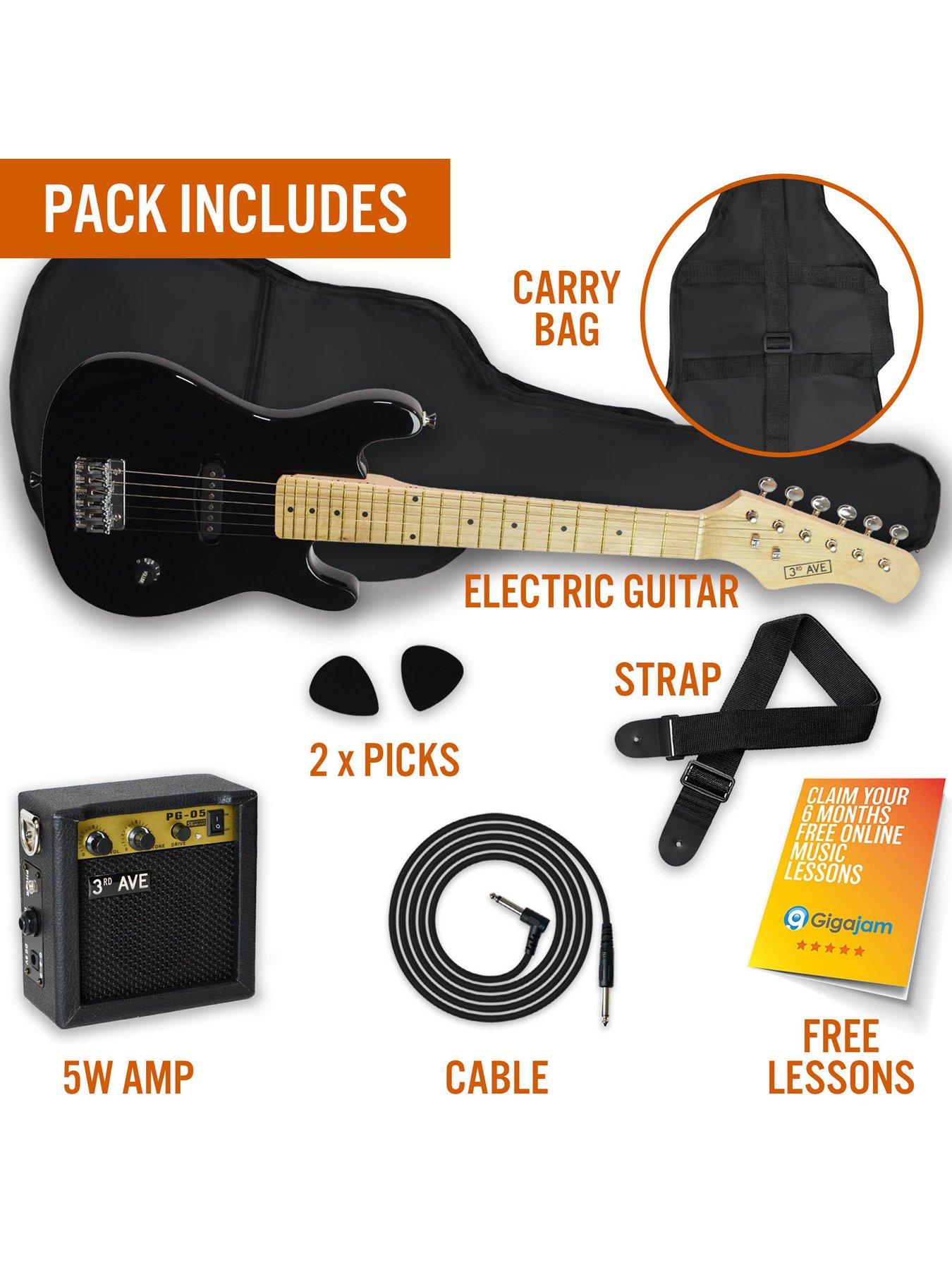 Image 3 of 6 of 3rd Avenue Junior Electric Guitar Pack&nbsp;with Free Online Music Lessons - Black