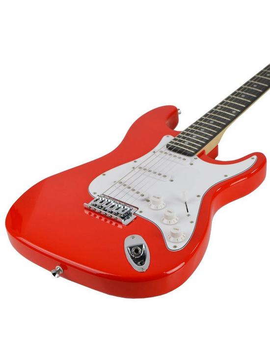 stillFront image of rocket-full-size-electric-guitar-pack-in-red-with-free-online-music-lessons