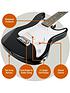  image of rocket-34-size-electric-guitar-in-black-with-free-online-music-lessons