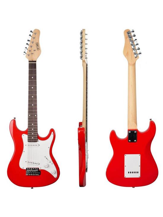 stillFront image of rocket-34-size-electric-guitar-in-red-with-free-online-music-lessons