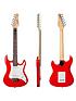  image of rocket-34-size-electric-guitar-in-red-with-free-online-music-lessons