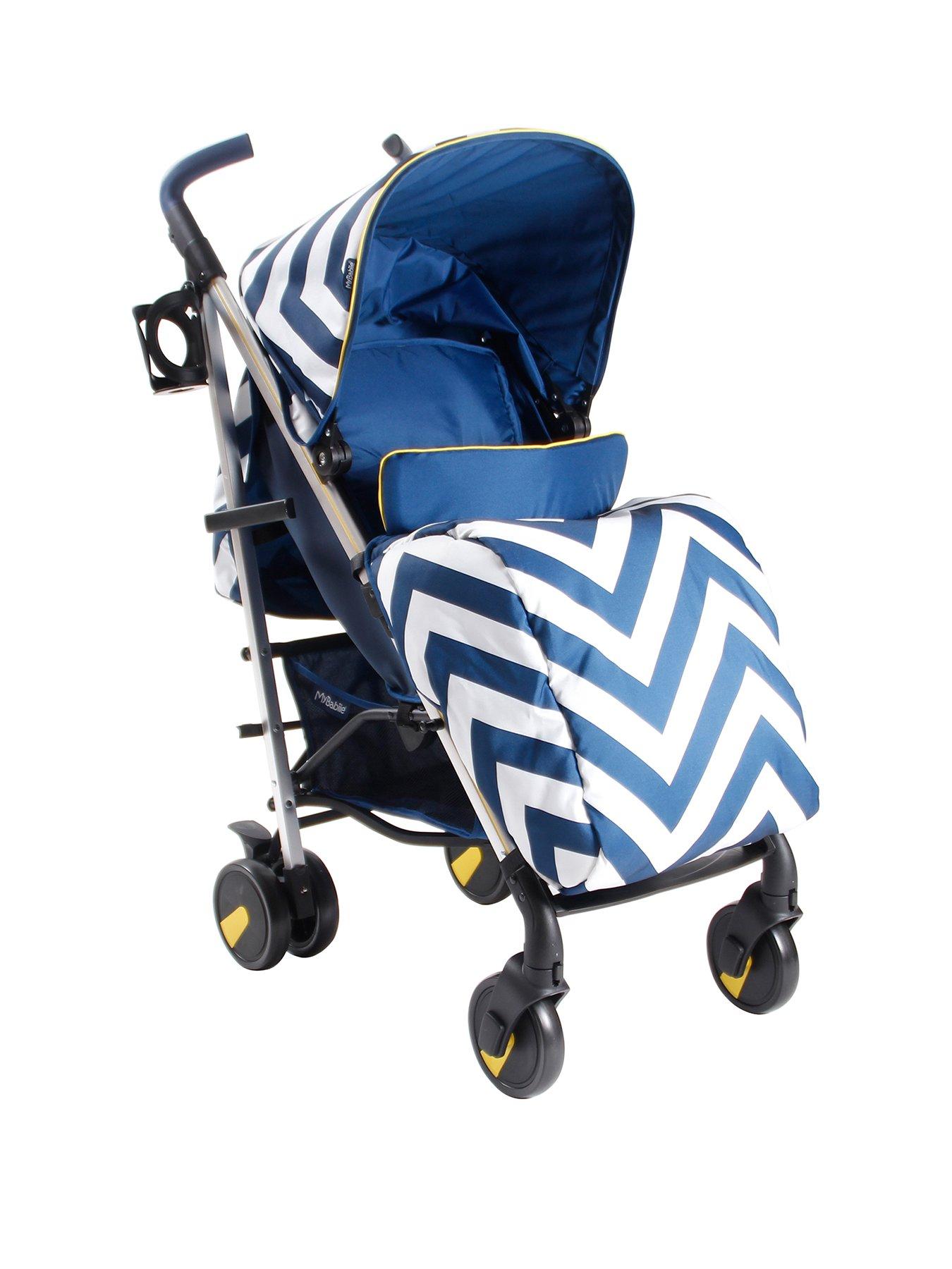 my babiie stroller grey chevron