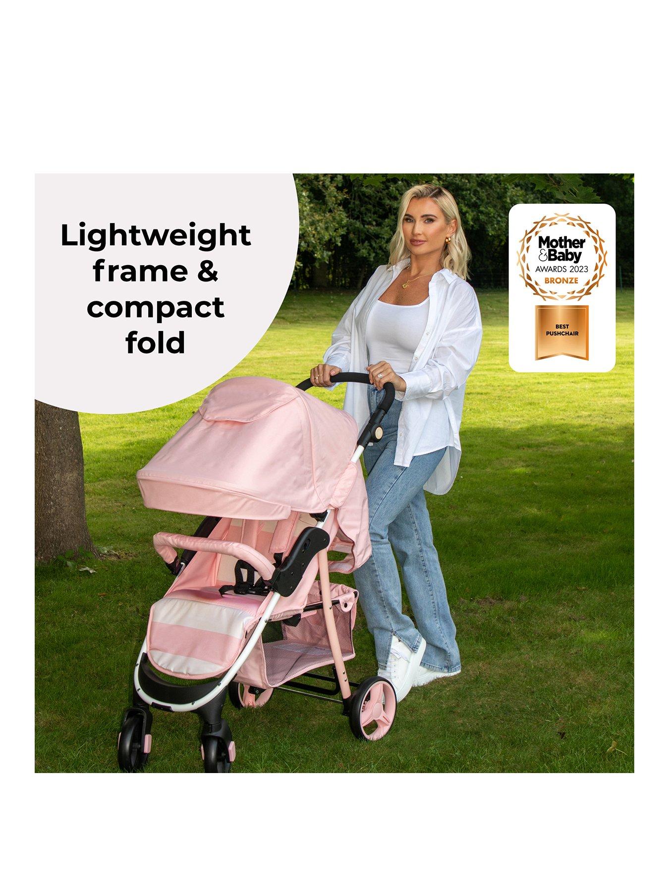 My Babiie MB30 Pink Stripes Pushchair littlewoods