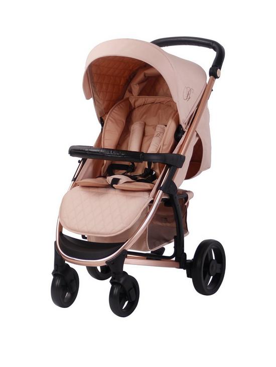 front image of my-babiie-billie-faiers-mb200-rose-gold-blush-pushchair