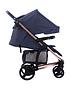  image of my-babiie-billie-faiers-mb200-rose-gold-navy-pushchair