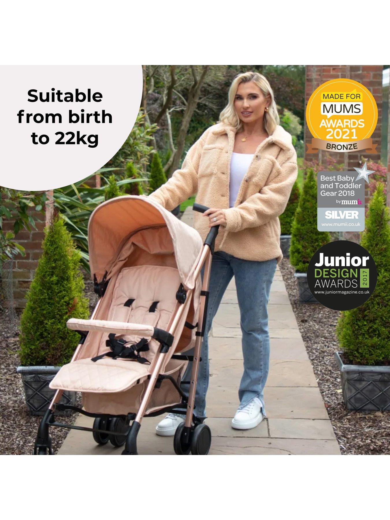  image of my-babiie-mb51-plus-stroller-rose-gold-blush