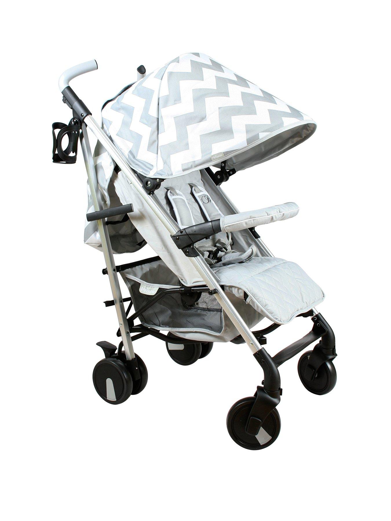 my babiie grey chevron footmuff