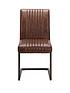  image of julian-bowen-pair-of-brooklyn-faux-leather-and-metal-cantilever-dining-chairs