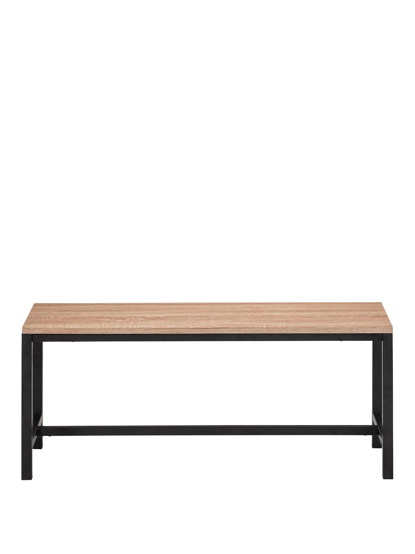 Image 3 of 5 of Julian Bowen Tribeca 120 cm Dining Table + 2 Monroe Chairs + Bench