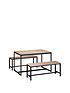  image of julian-bowen-tribeca-120-cm-dining-table-2-benches