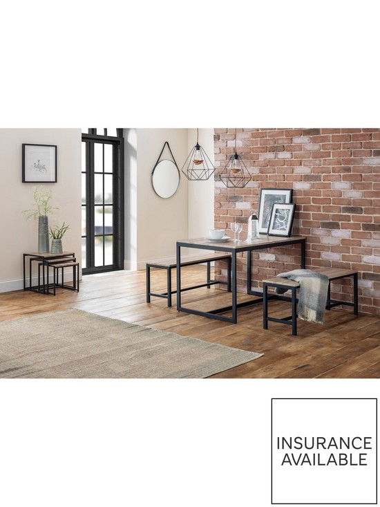 stillFront image of julian-bowen-tribeca-120-cm-dining-table-2-benches