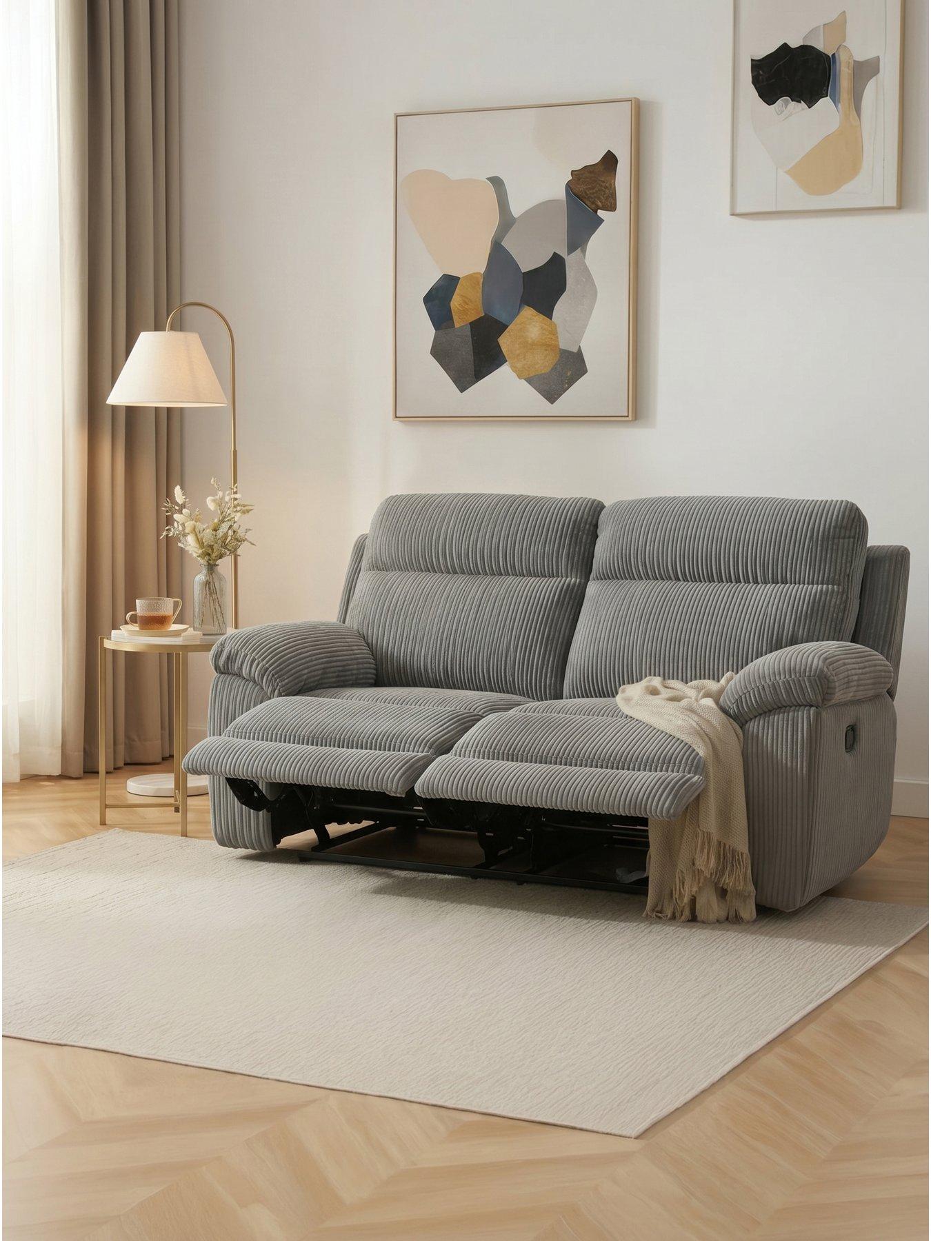 The Very Collection Baron Fabric 3 Seater Manual Recliner Sofa