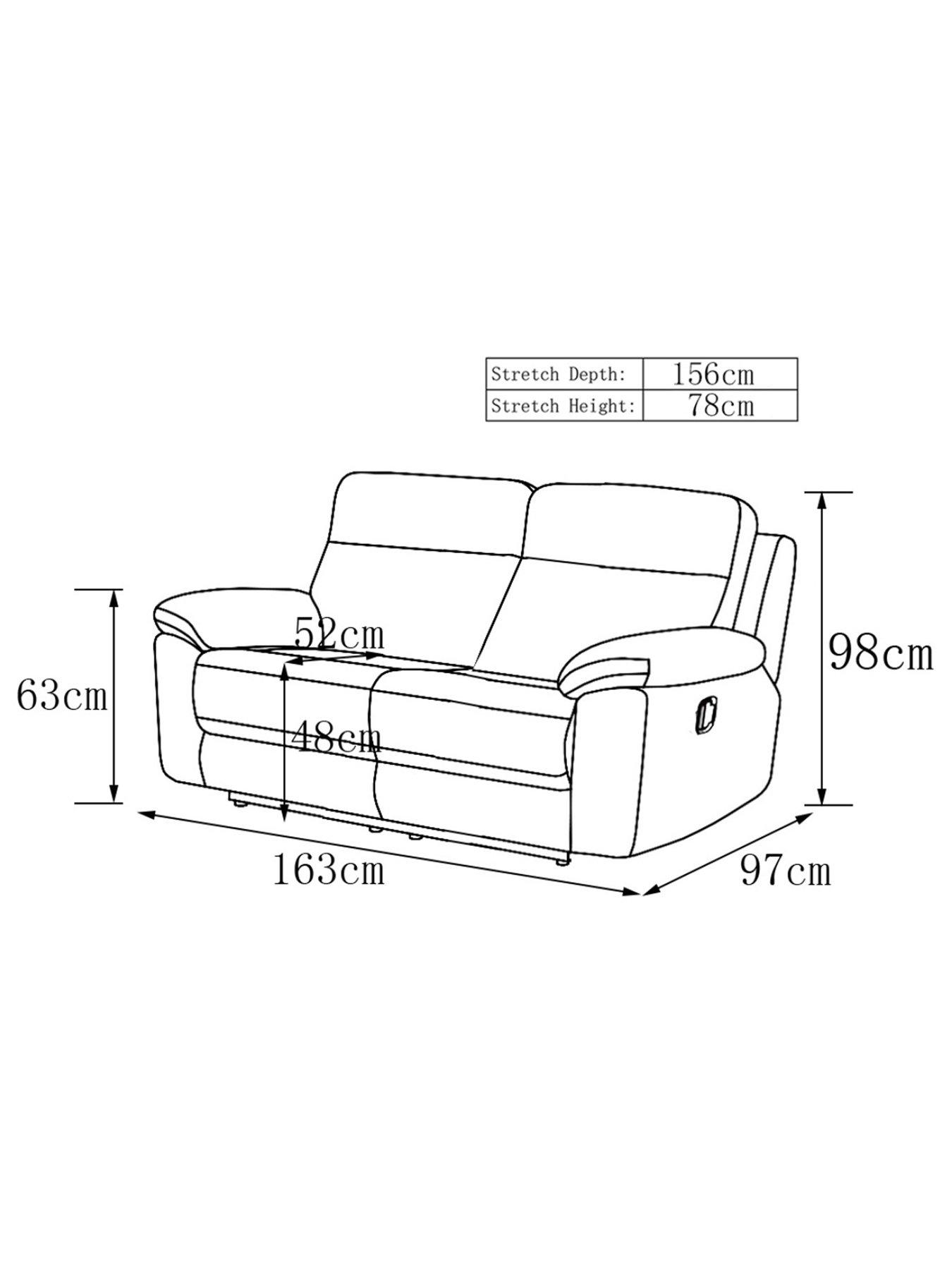 Image 4 of 4 of The Very Collection Baron Fabric 2 Seater Manual Recliner Sofa - FSC&reg; Certified
