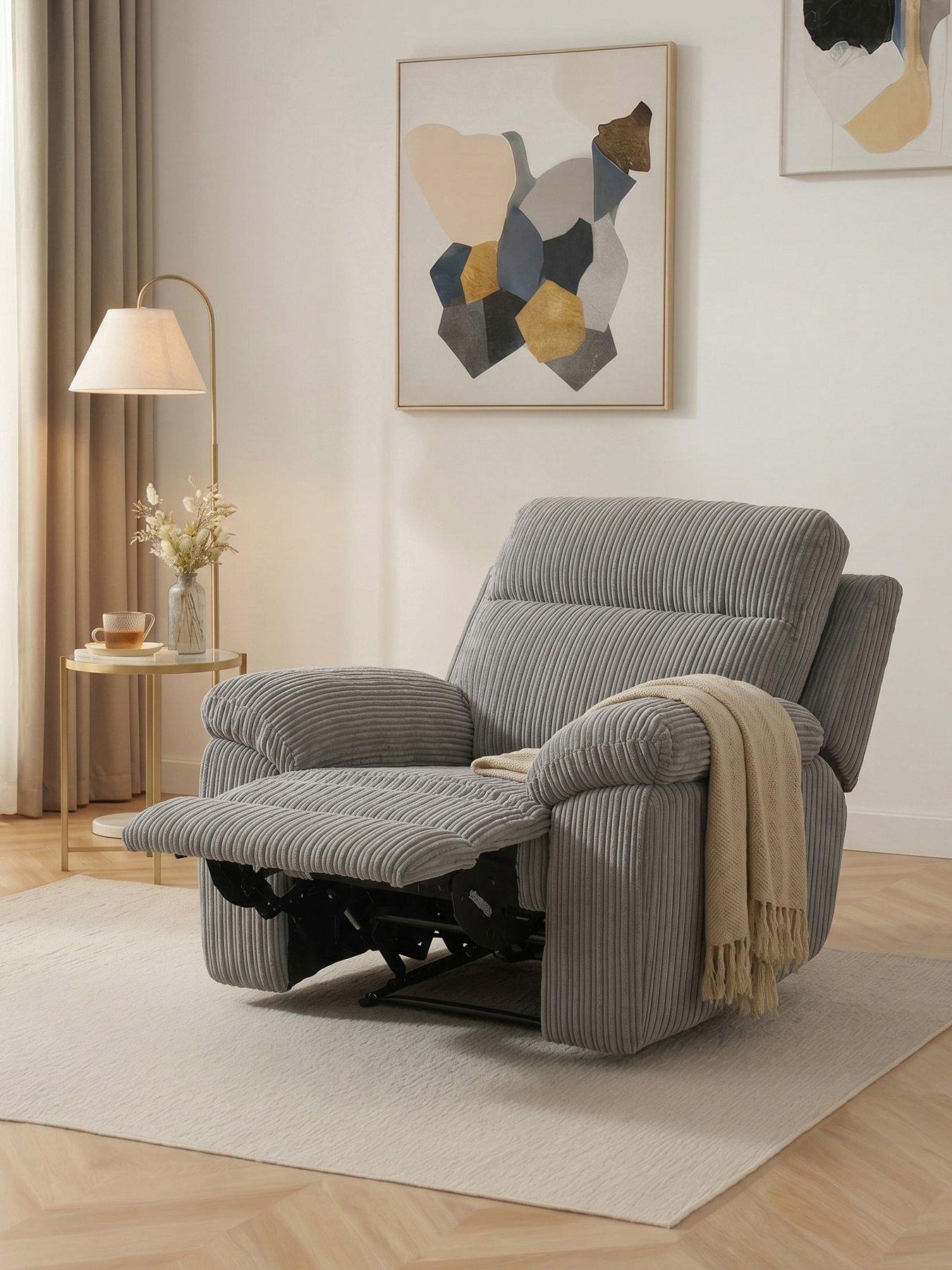 The Very Collection Baron Fabric Manual Recliner Armchair