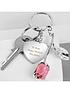  image of the-personalised-memento-company-personalised-pink-rose-keyring