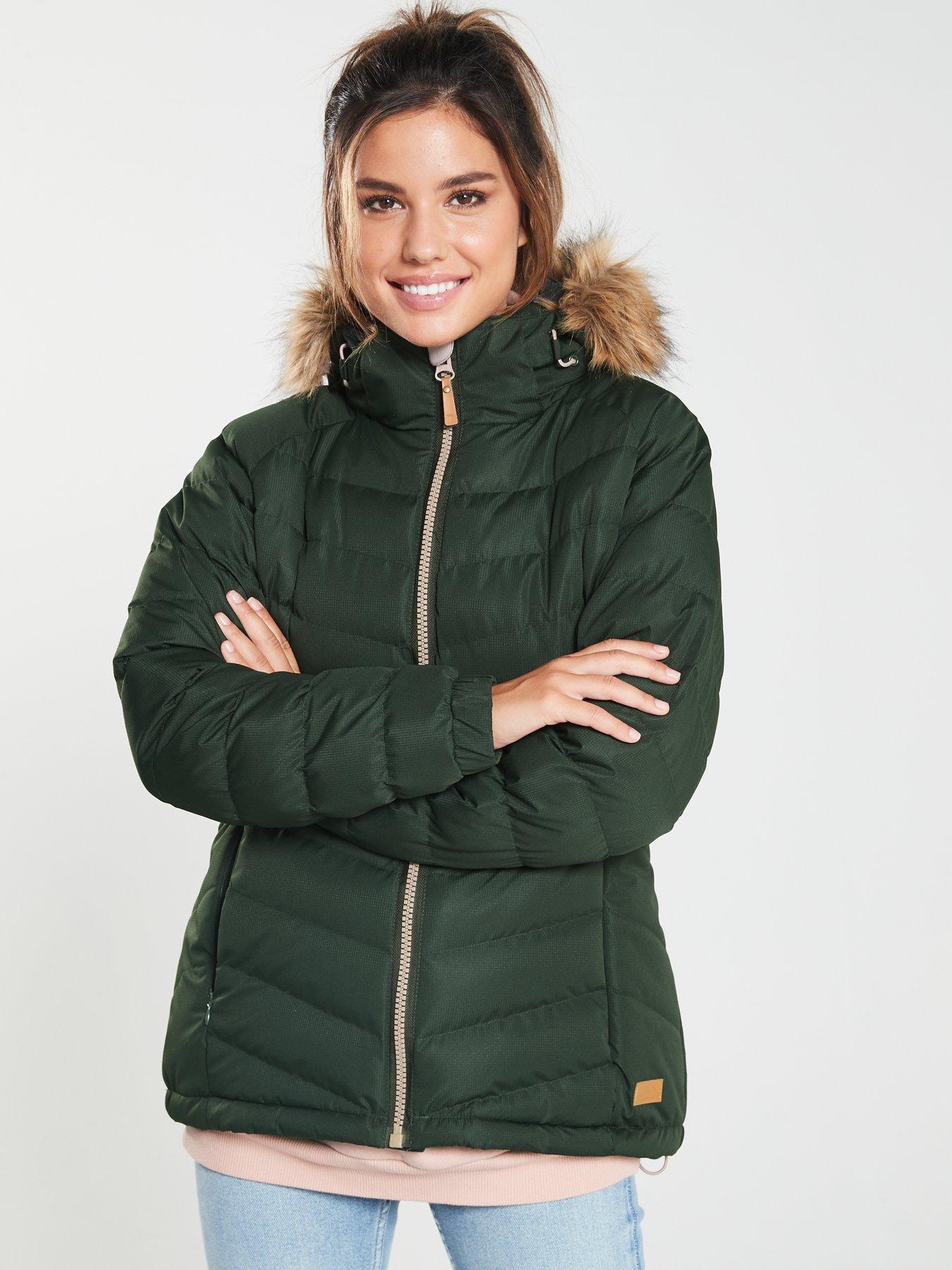 trespass womens nadina padded hooded jacket