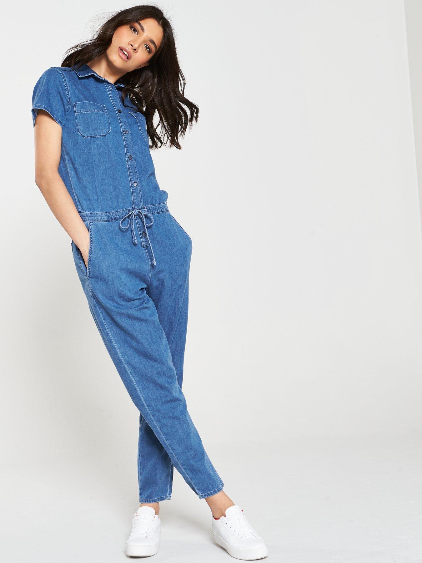 river island denim boiler suit