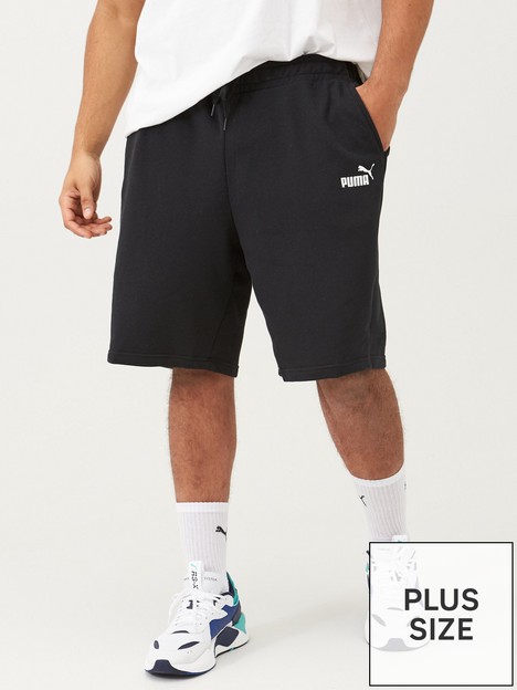 puma-plus-size-mens-essentials-sweat-shorts-black
