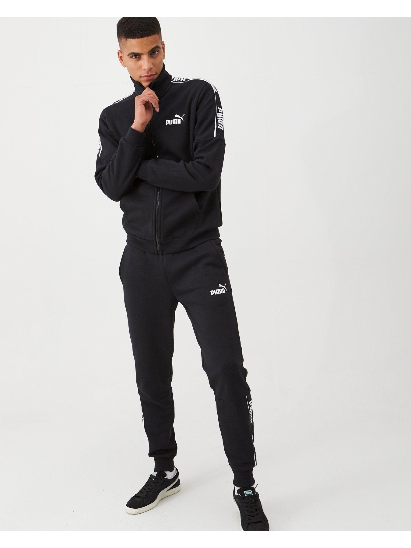 men's puma black tracksuit