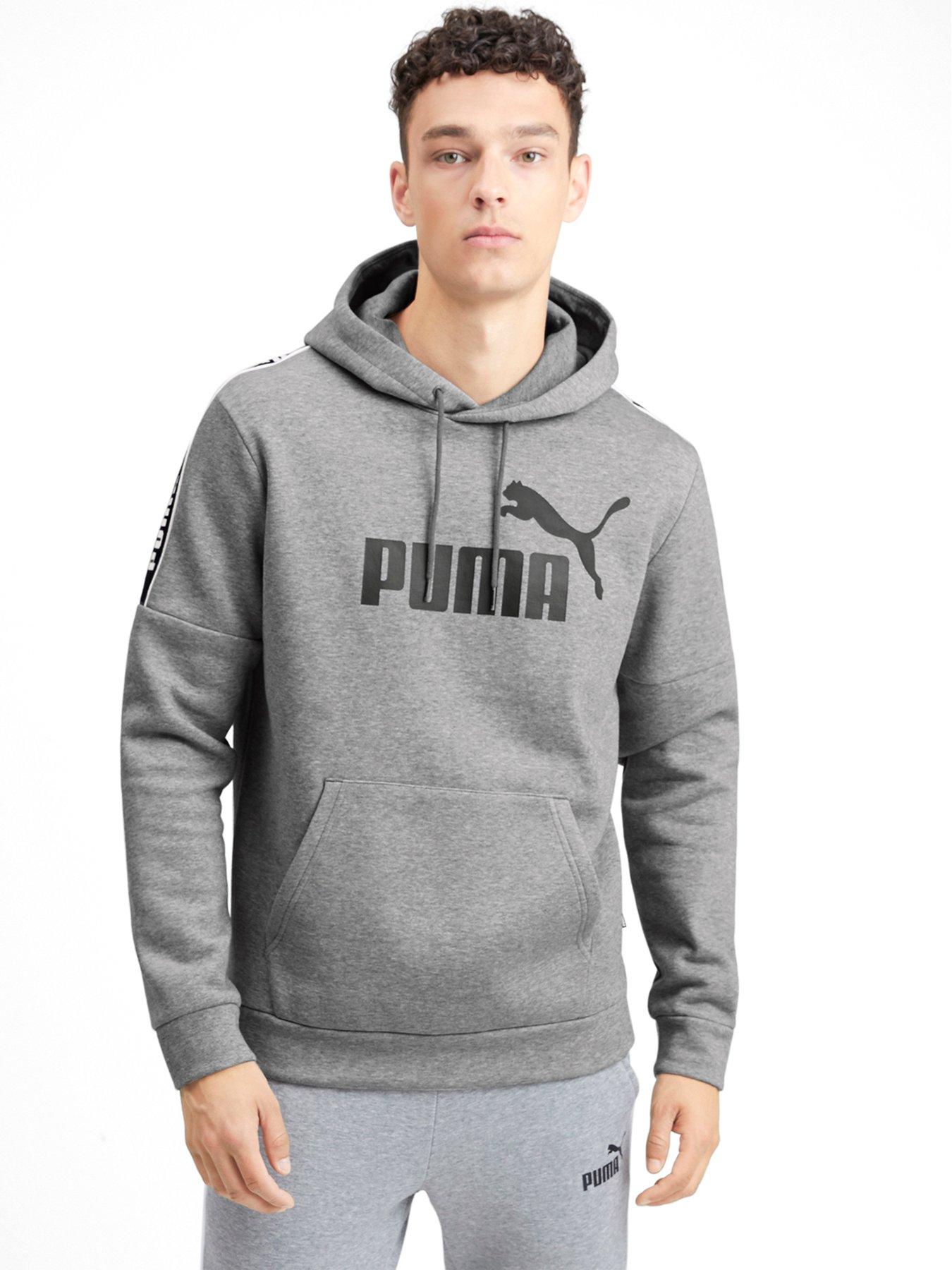 puma hoodie mens grey