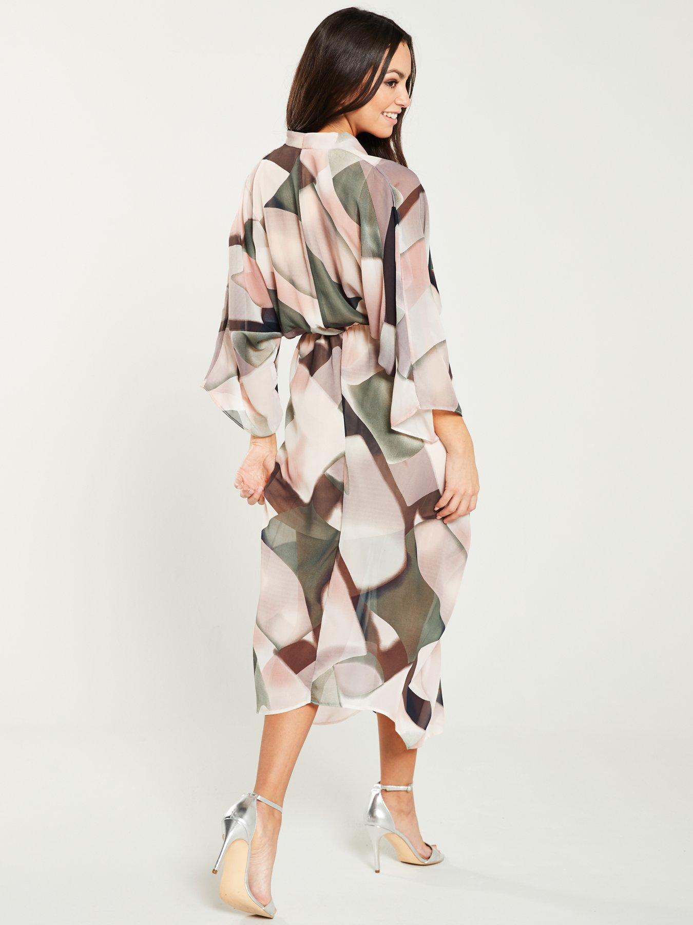 ax paris chiffon batwing midi dress