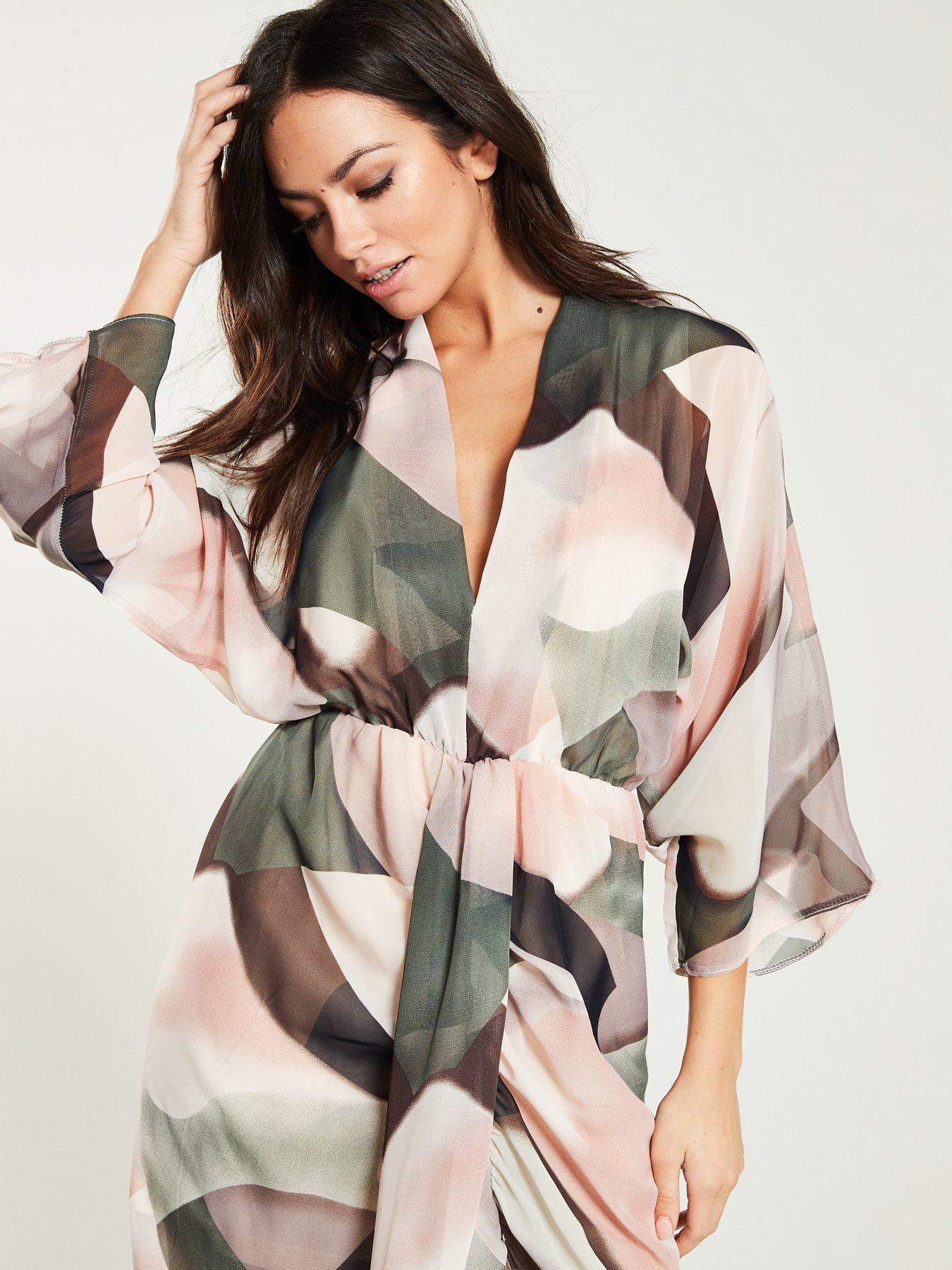 ax paris chiffon batwing midi dress