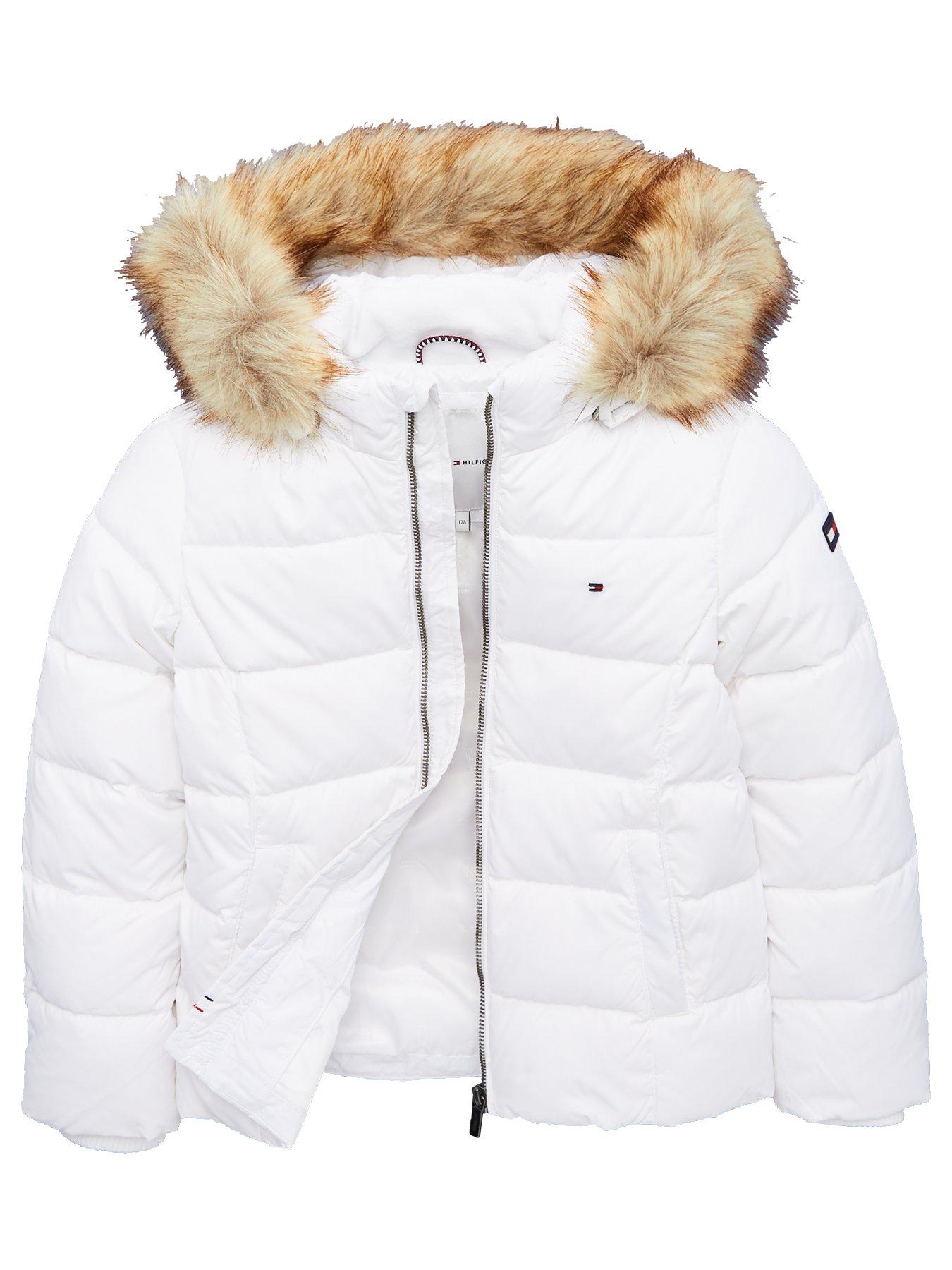 tommy hilfiger faux fur coat