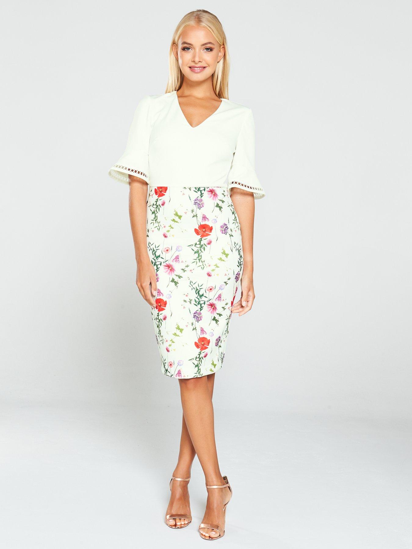 ted baker white bodycon dress