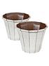  image of pair-of-callista-round-planters-12-inch-vintage-rust-effect