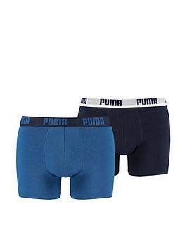 Puma   Basic Boxer Shorts (2 Pack) - Navy/Blue