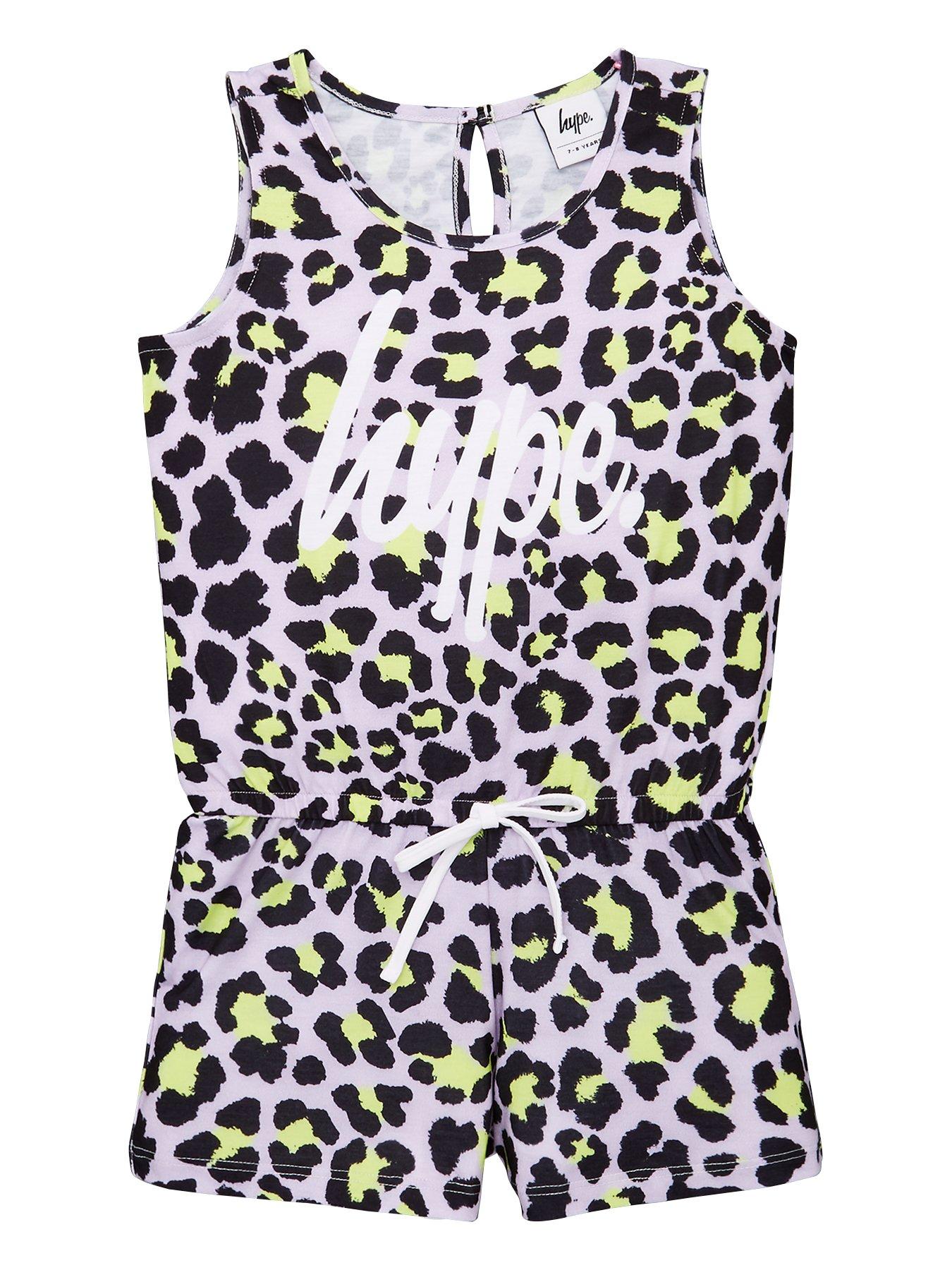 girls leopard print playsuit