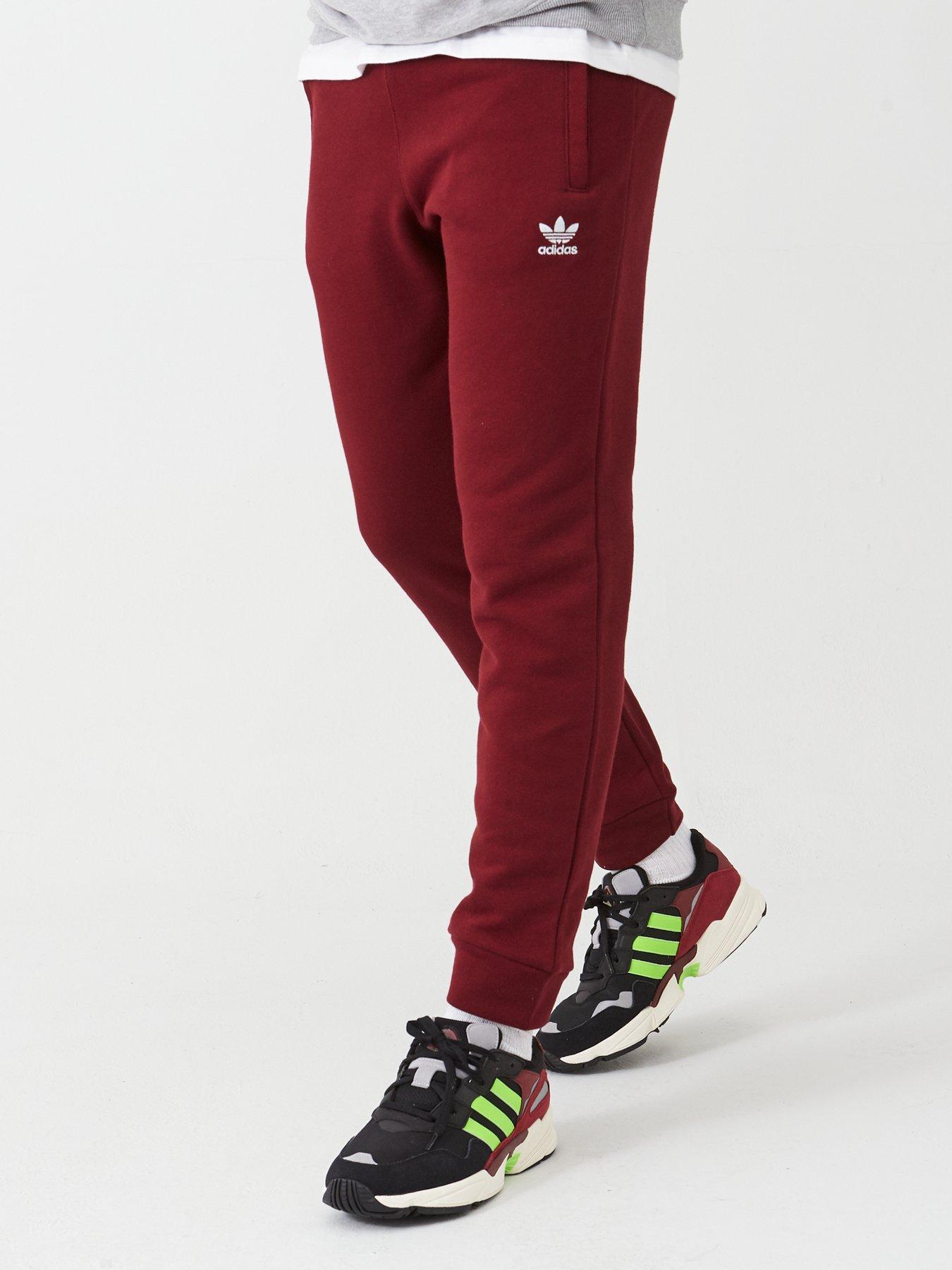 adidas pants burgundy