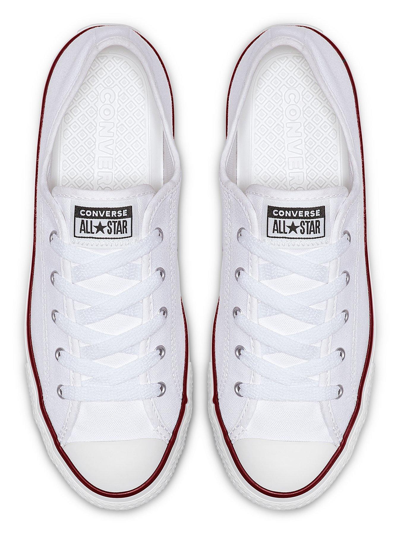 Image 4 of 7 of Converse Womens Dainty Ox Trainers - White Multi