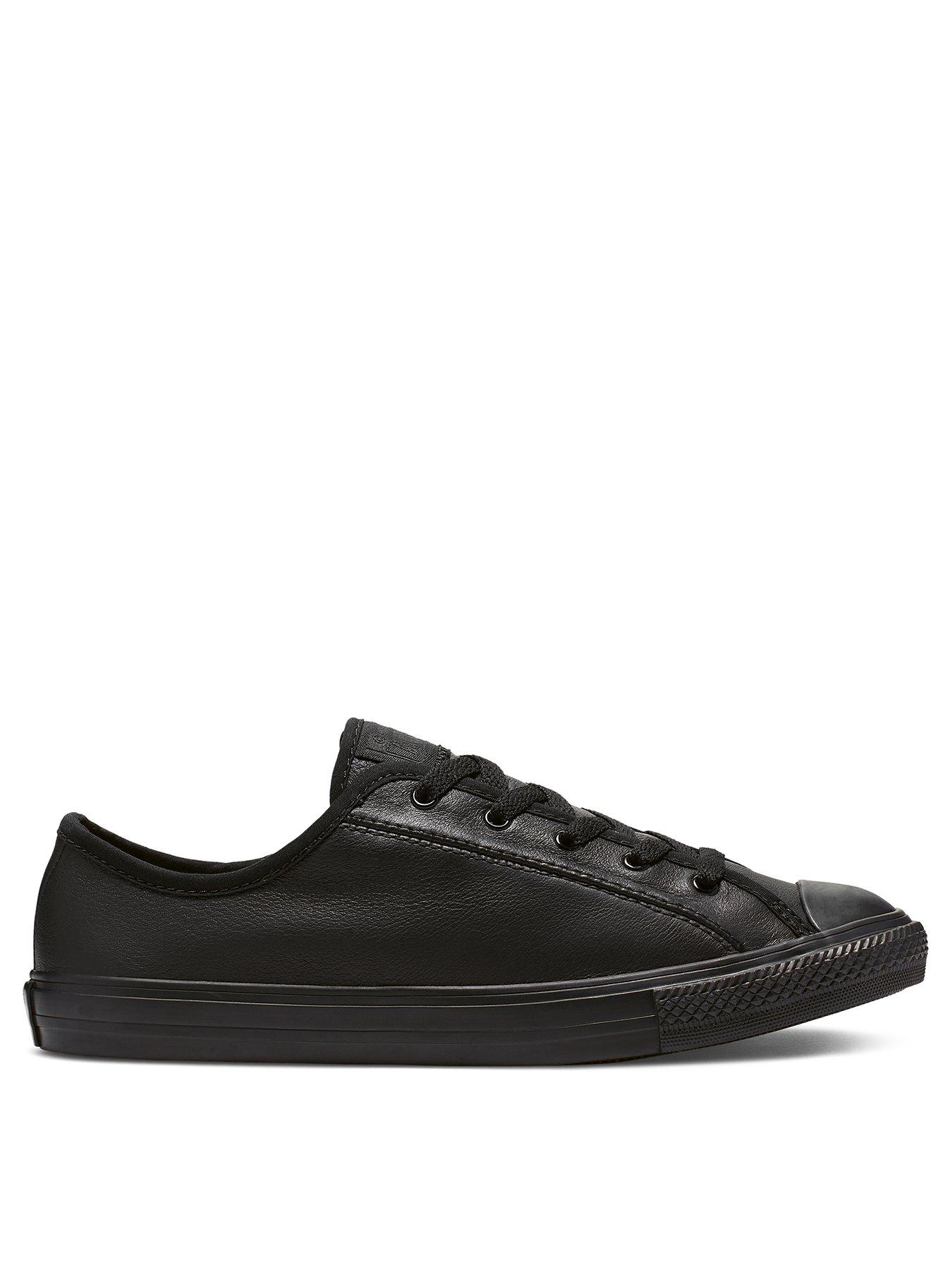 converse dainty ox black leather