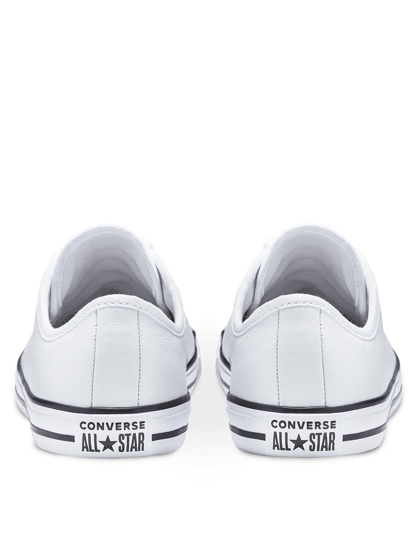 converse all star dainty ox white leather