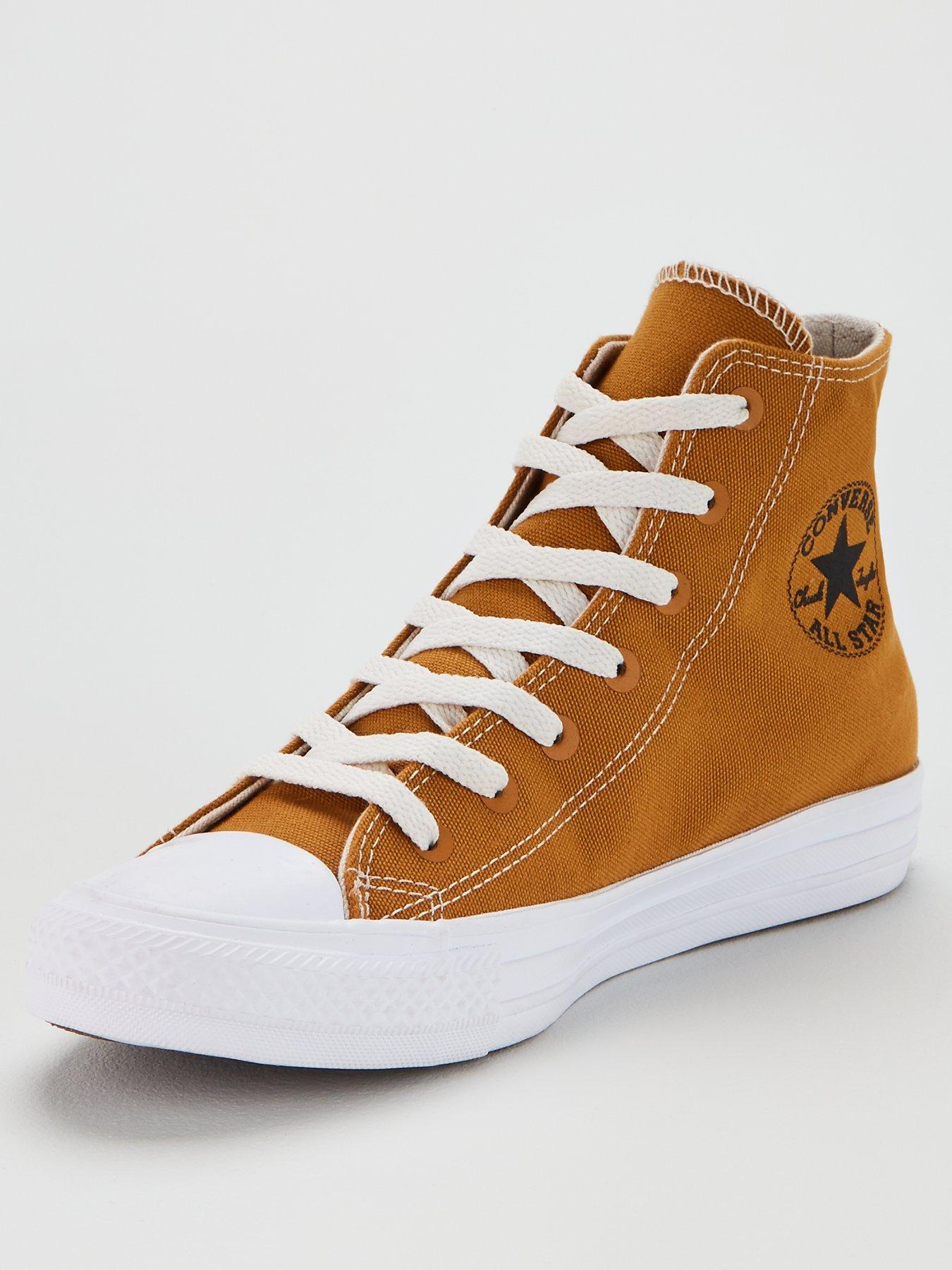 mustard yellow converse high tops