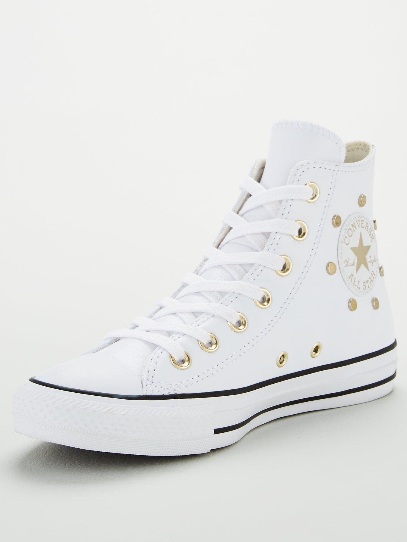 converse leather studded