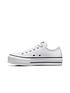  image of converse-chuck-taylor-all-star-platformnbsplift-clean-leather-ox-white