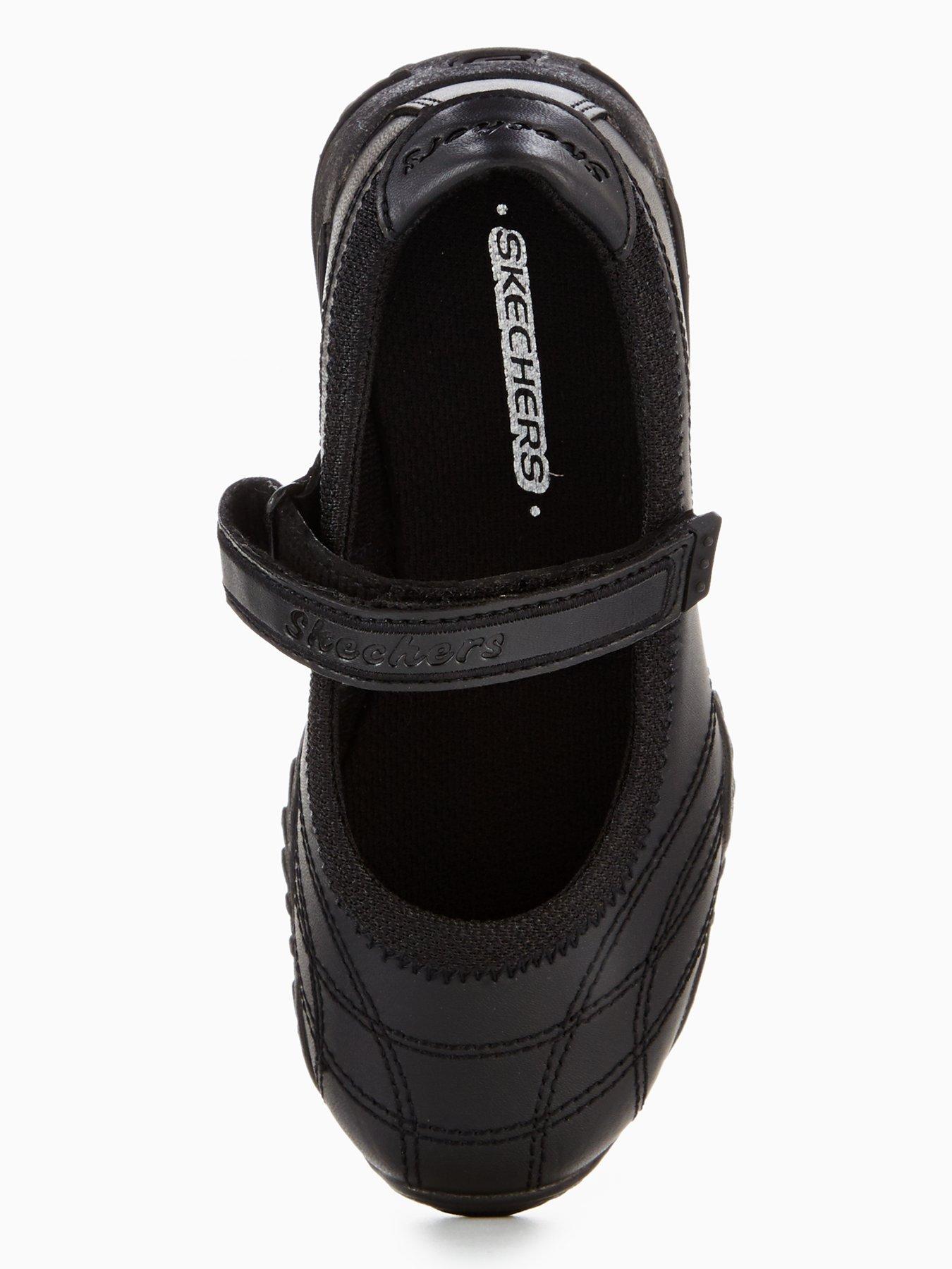 Skechers Girls Velocity Pouty Uniform Mary Jane Trainer Black