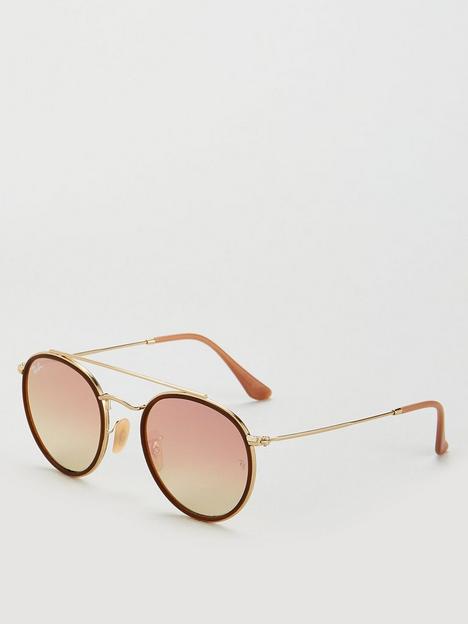 ray-ban-round-sunglasses-gold