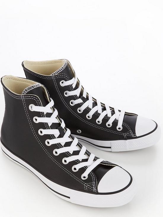 stillFront image of converse-mens-leather-hi-trainers-black