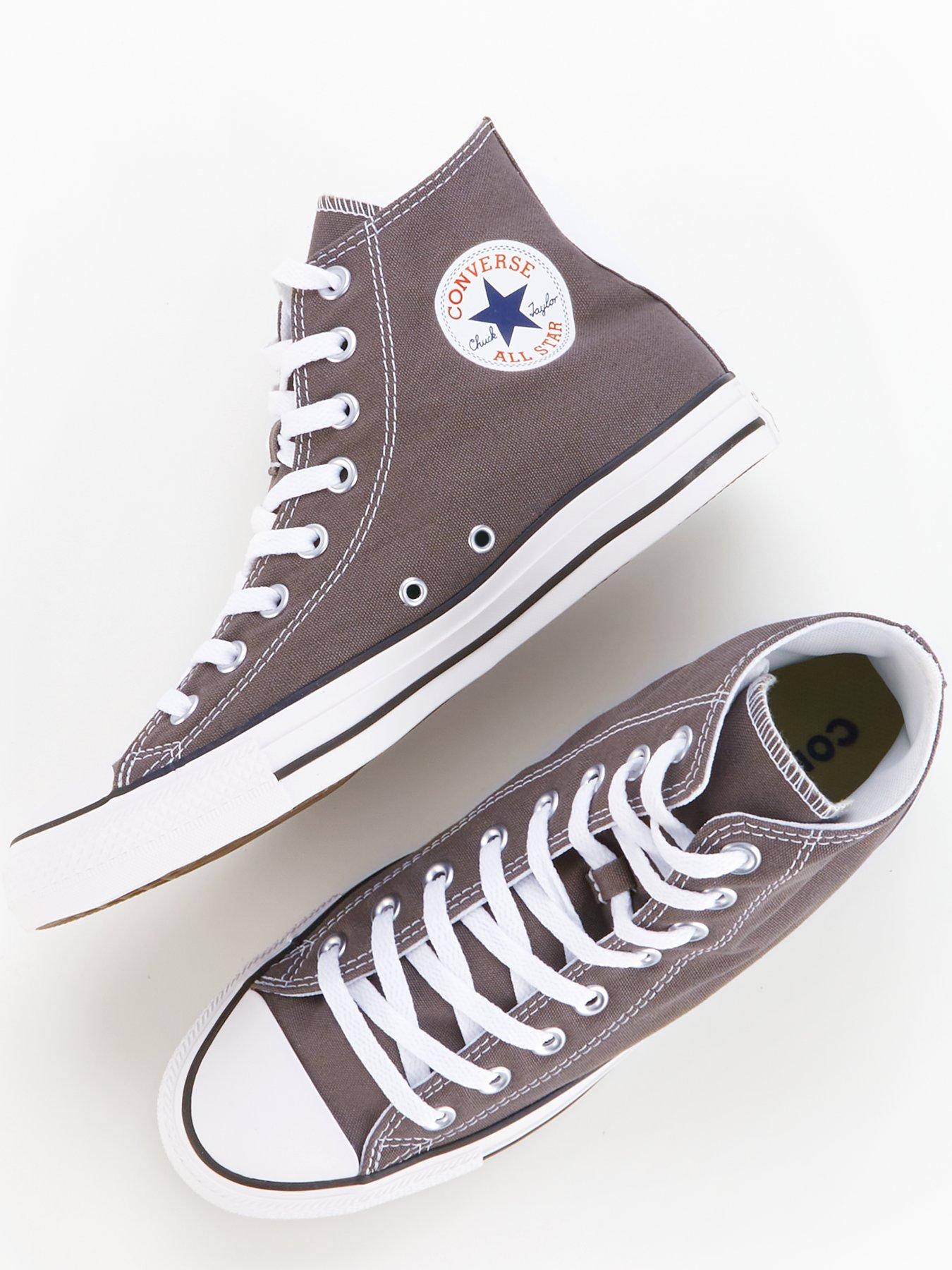  image of converse-mens-hi-top-trainers-dark-grey