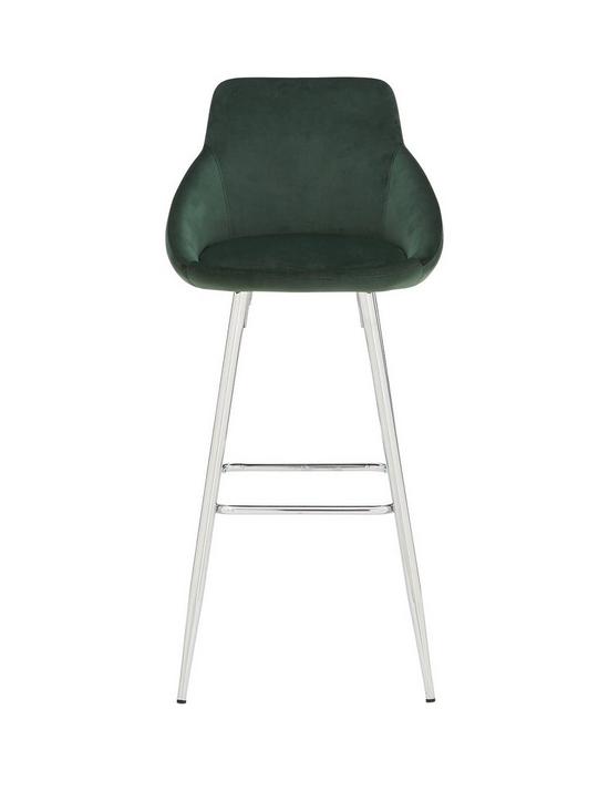 front image of dahlia-bar-stool-green