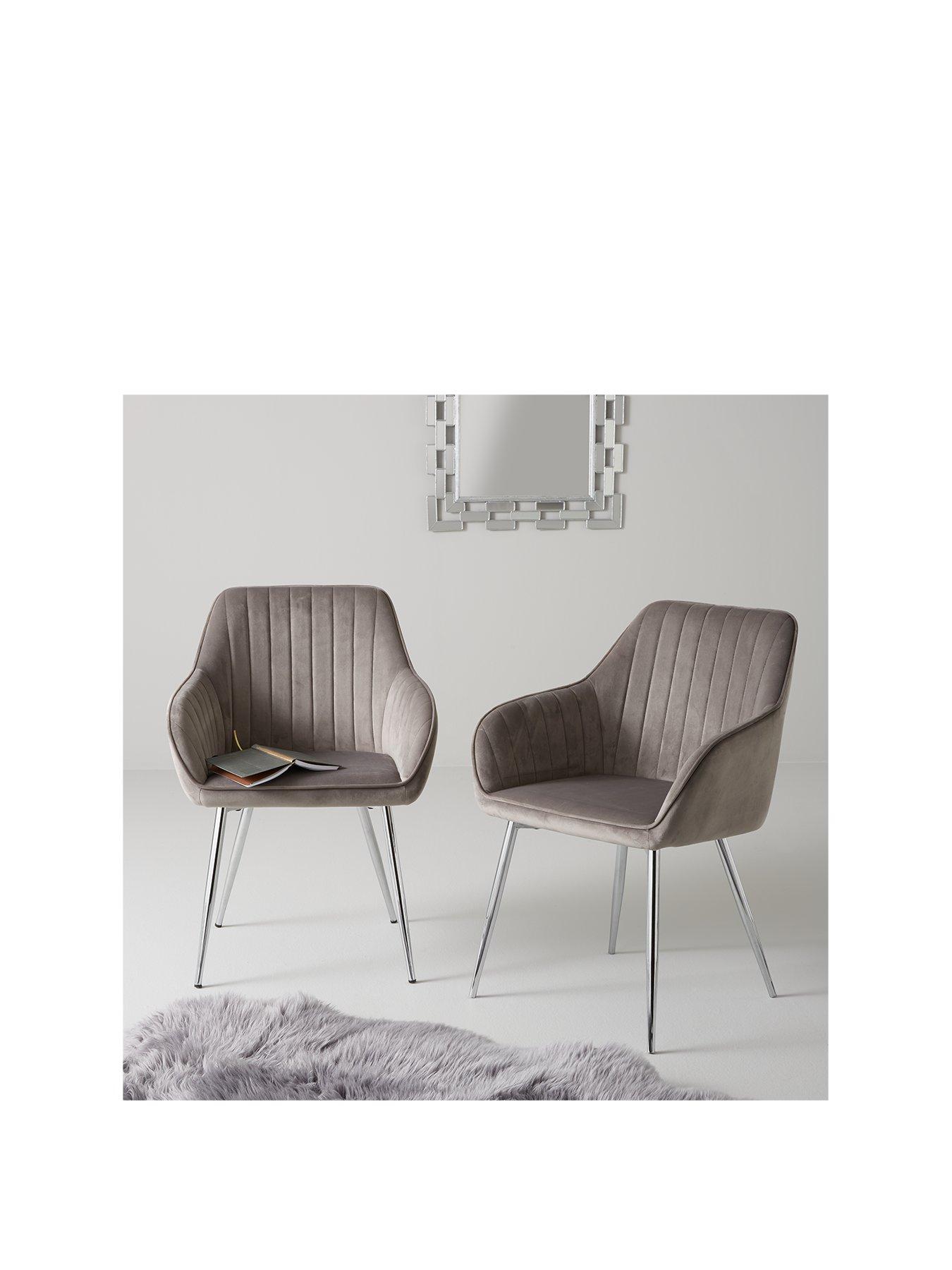 The Very Collection Pair of Alisha Dining Chairs - Grey- FSC® Certified